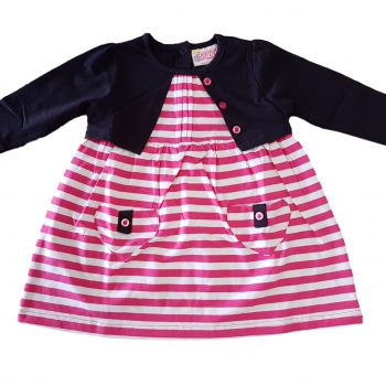 Baby Girl Dress – Pink Stripes