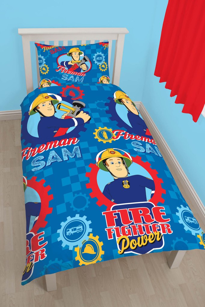 Fireman Sam Cool Single Duvet Quilt Cover Kids Childrens Boys Bedroom Bedding 