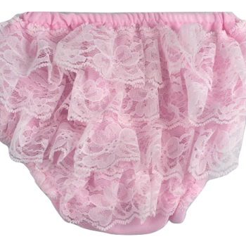 Ruffle Bottoms Lace – Baby Pink