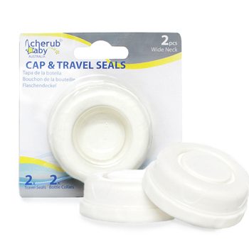 Wide Neck Bottle Cap & Travel Seals- 2 pack