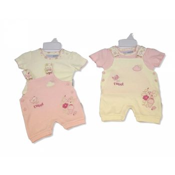 Baby Girls Dress – So Tweet Dungaree Dress Set