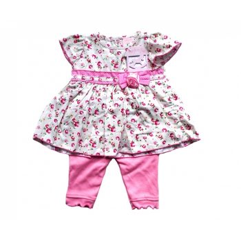 Baby Girls Dress – Floral Print Legging Set