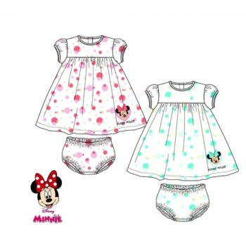 Baby Girl Dress – Disney Minnie Poker Dot Dress & Bloomer Set