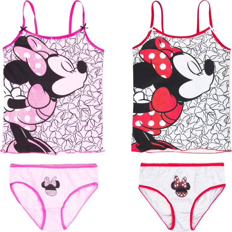 Underwear Set – Minnie Mouse Glitter Kiss- Singlet and Briefs – Simply ...