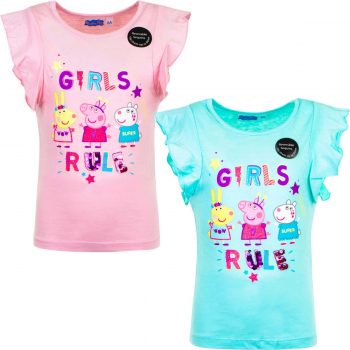T-shirt – Peppa Pig Flutter Sleeves- Girls Rule